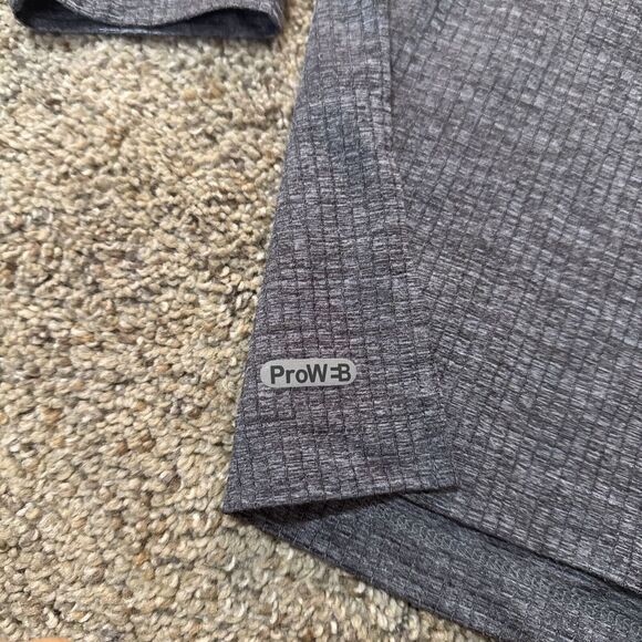 Spyder 1/4 Zip Gray Mens Spyder PROWEB Base Layer Shirt Size Medium Thermal Snow - Picture 3 of 10